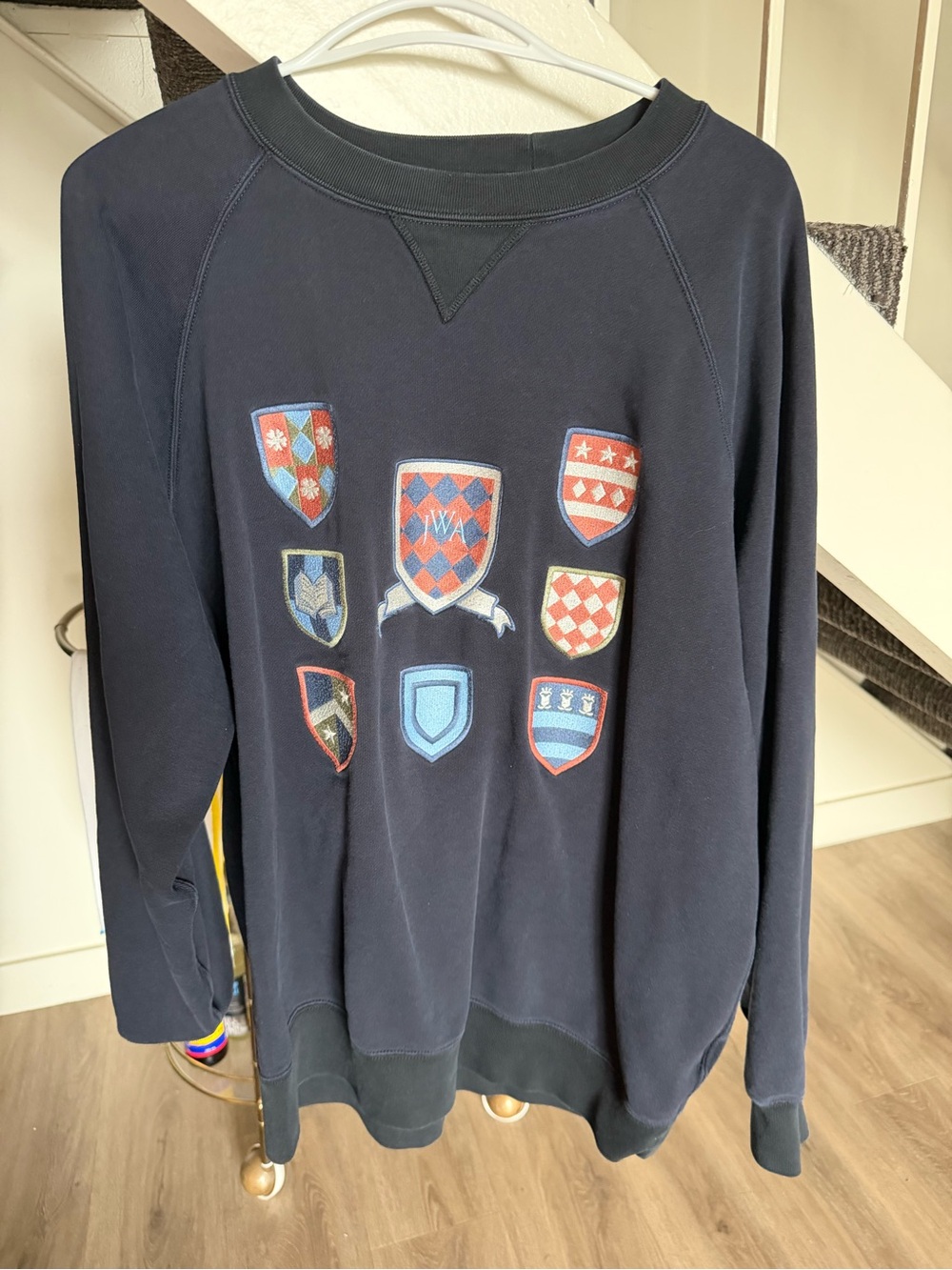 JW Anderson x Uniqlo Crest Graphic Sweatshirt Navy Size L